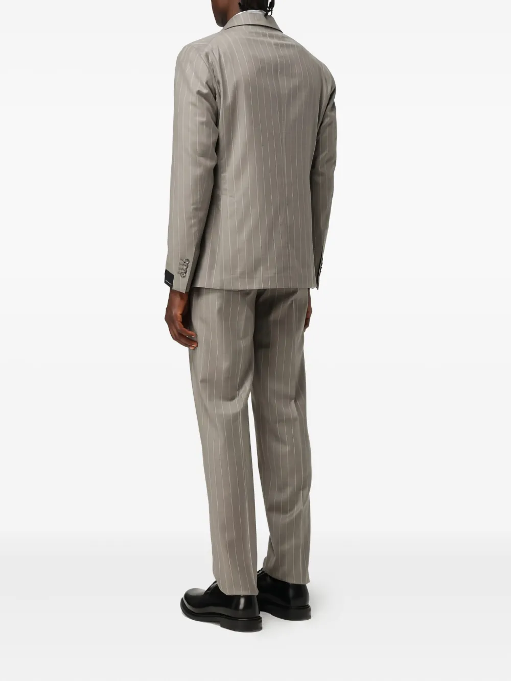 Tagliatore Blazer met krijtstreep en dubbele rij knopen Grijs