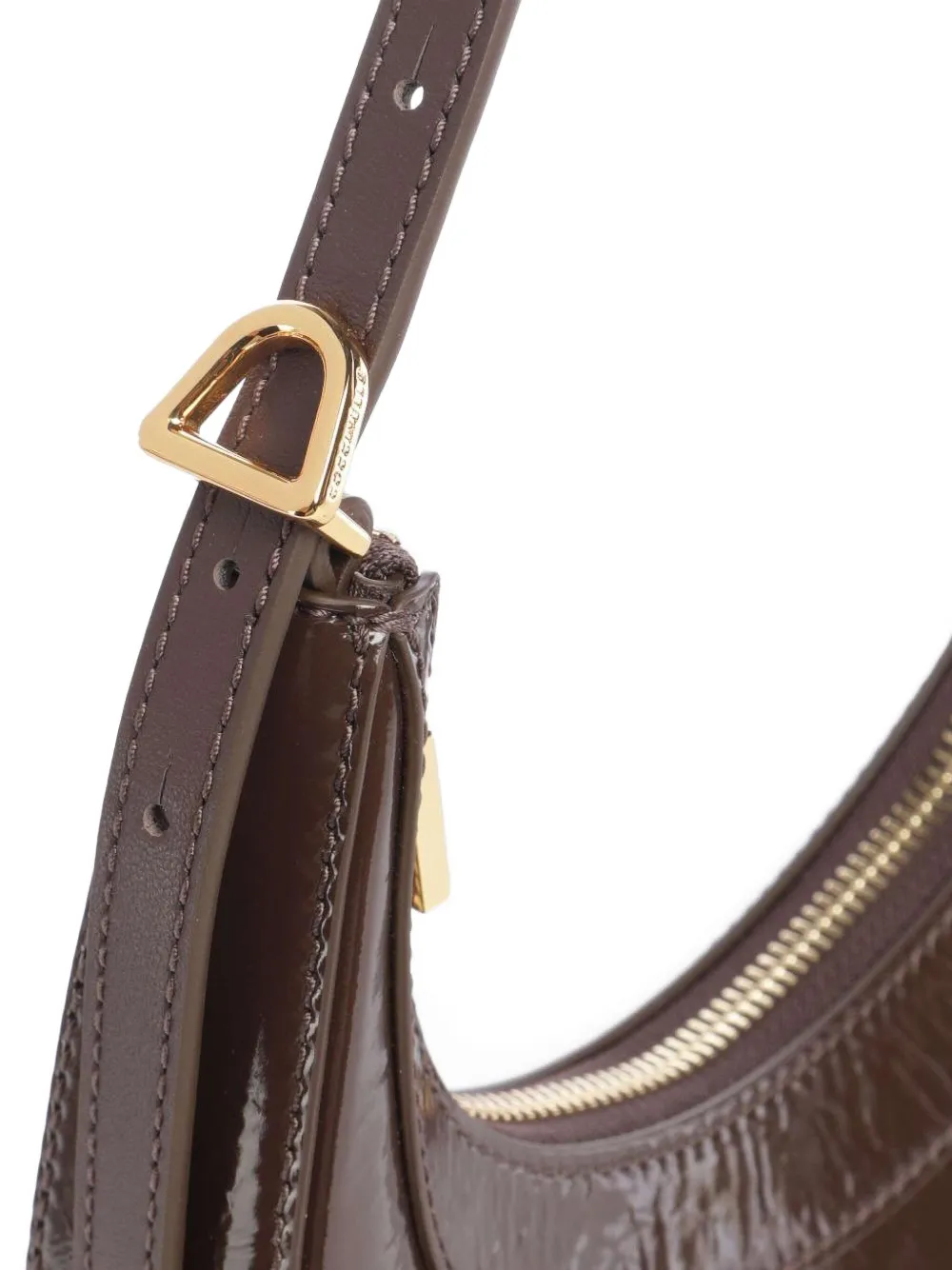 Coccinelle Lakleren schoudertas Bruin