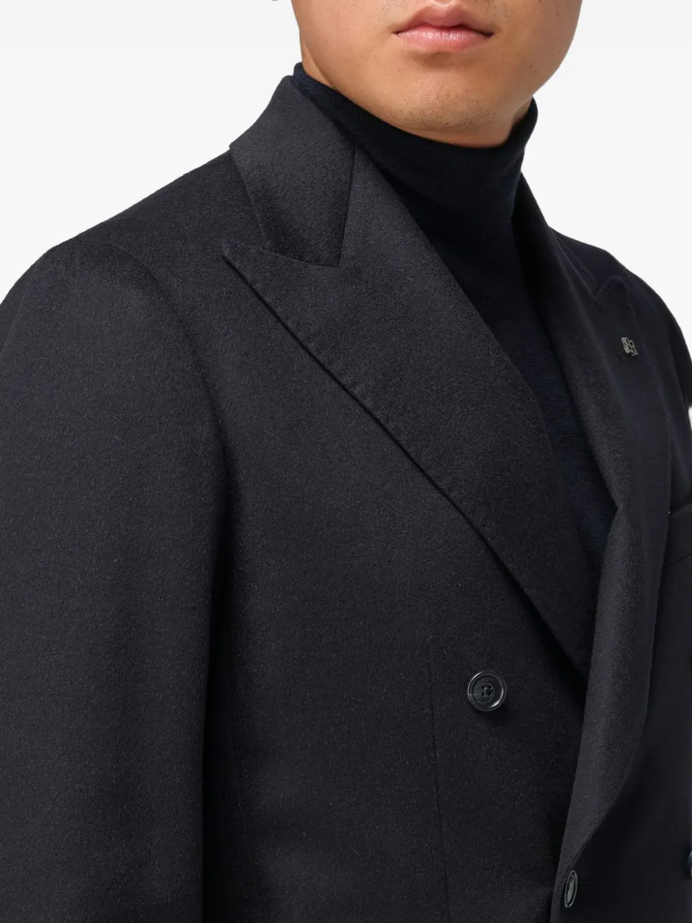 Tagliatore Double-breasted Jacket Peak Lapels In Blue