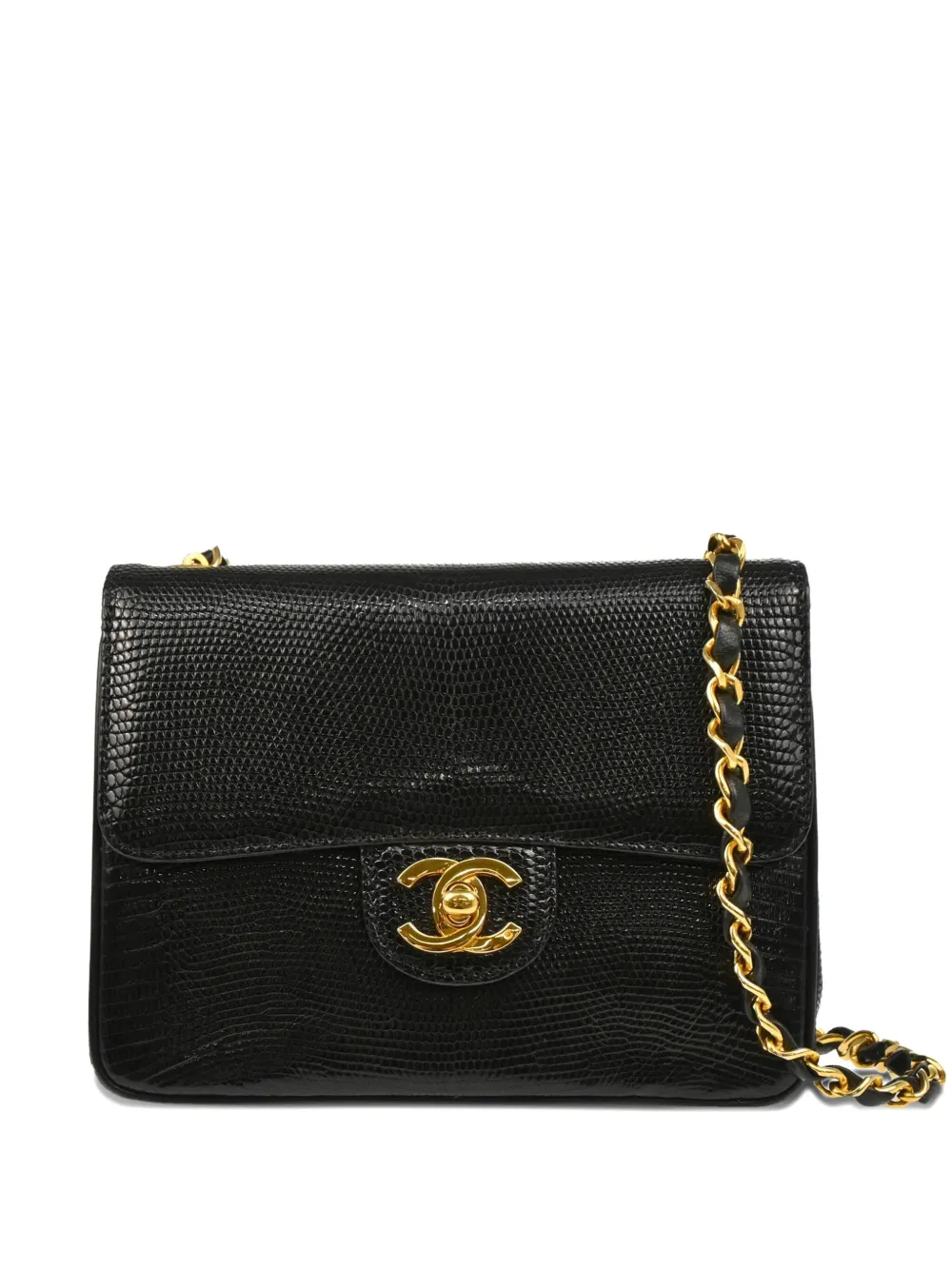 CHANEL Pre-Owned 1985-1990 ミニ クラシック スクエア フラップ 17 ショルダーバッグ - ブラック CHANEL Pre-Owned 1985-1990 ミニ クラシック スクエア フラップ 17 ショルダーバッグ - ブラック