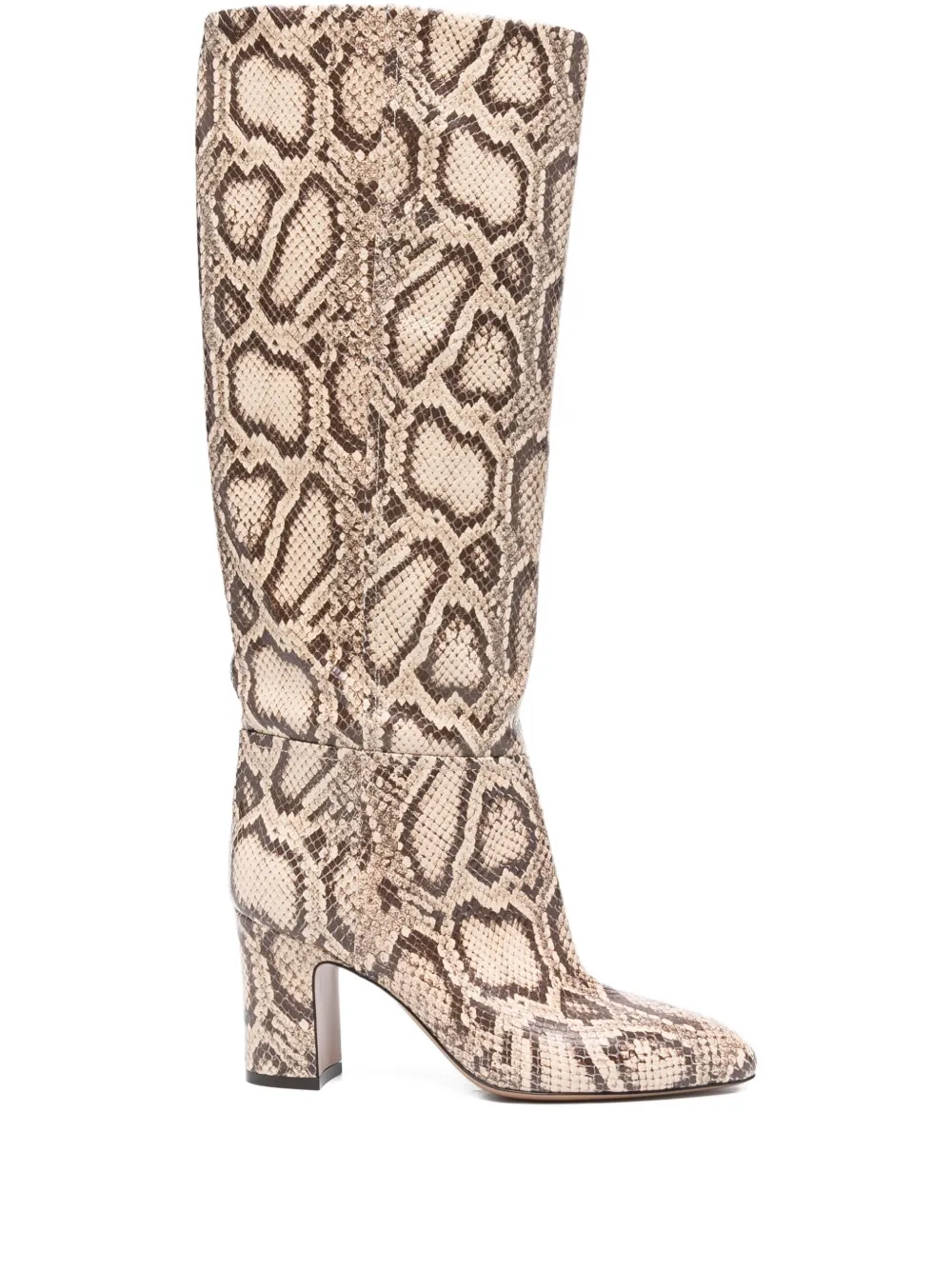 Paris Texas 80MM python print calf leather boots Neutrals