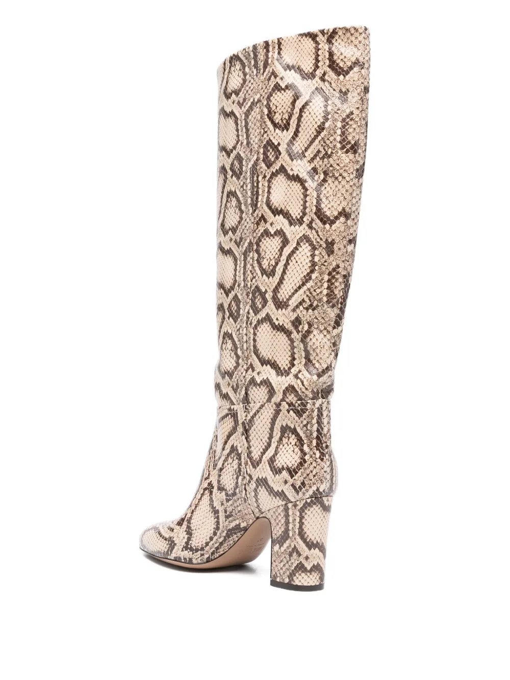 Paris Texas 80mm Python Print Calf Leather Boots In Neutral