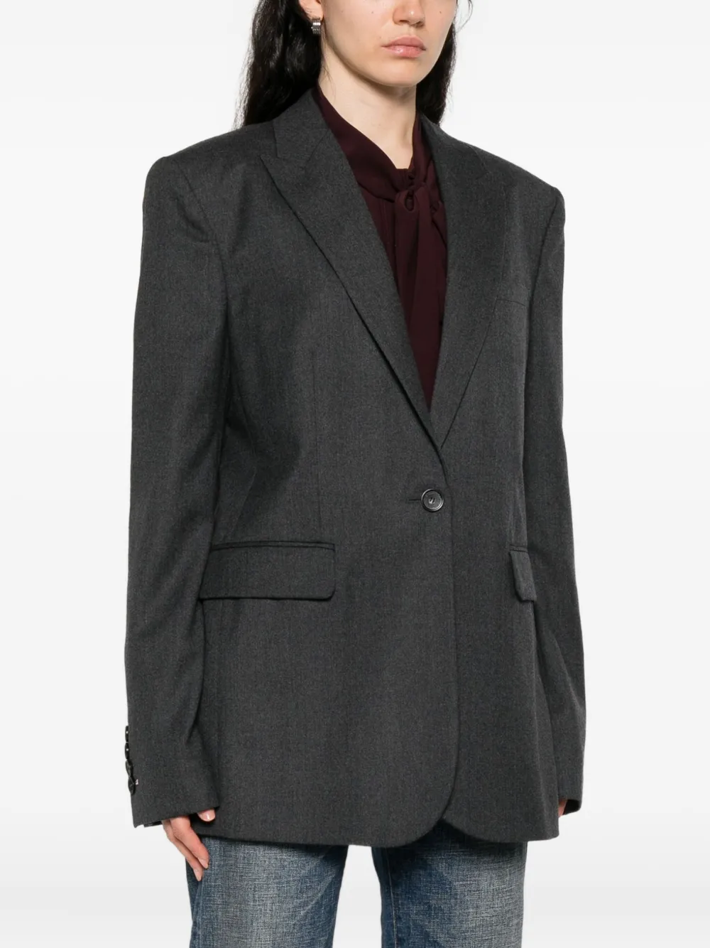Stella McCartney single-breasted blazer Grijs