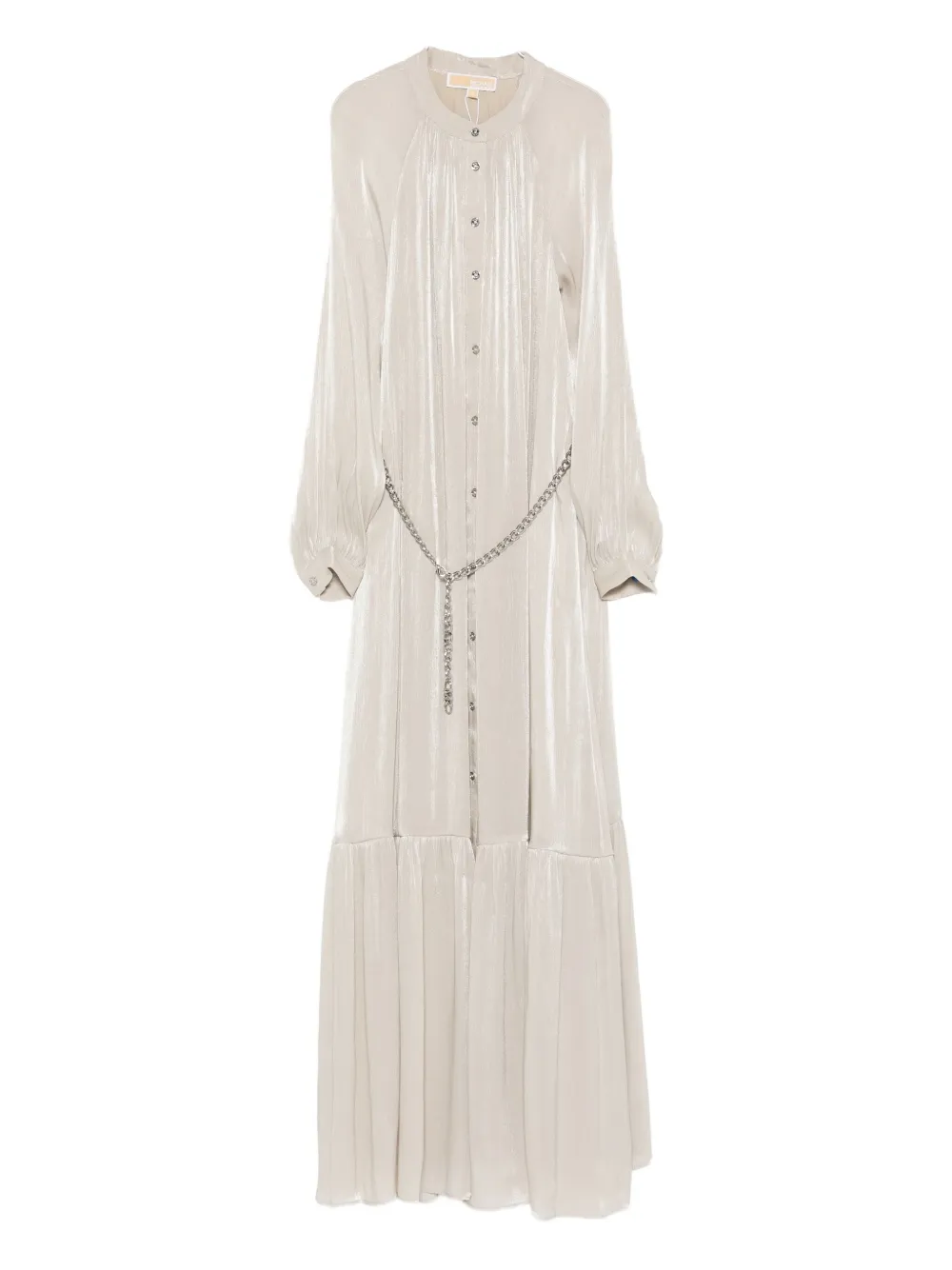 Michael Michael Kors chain-embellished tiered maxi dress - ニュートラル Michael Michael Kors chain-embellished tiered maxi dress - ニュートラル