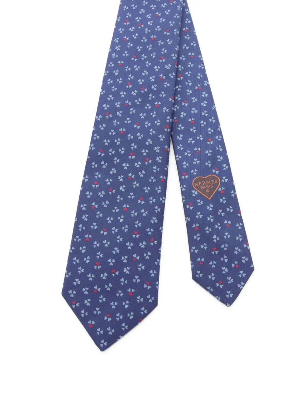 Hermès Pre-Owned 2020s clover-pattern silk tie | Image 2
