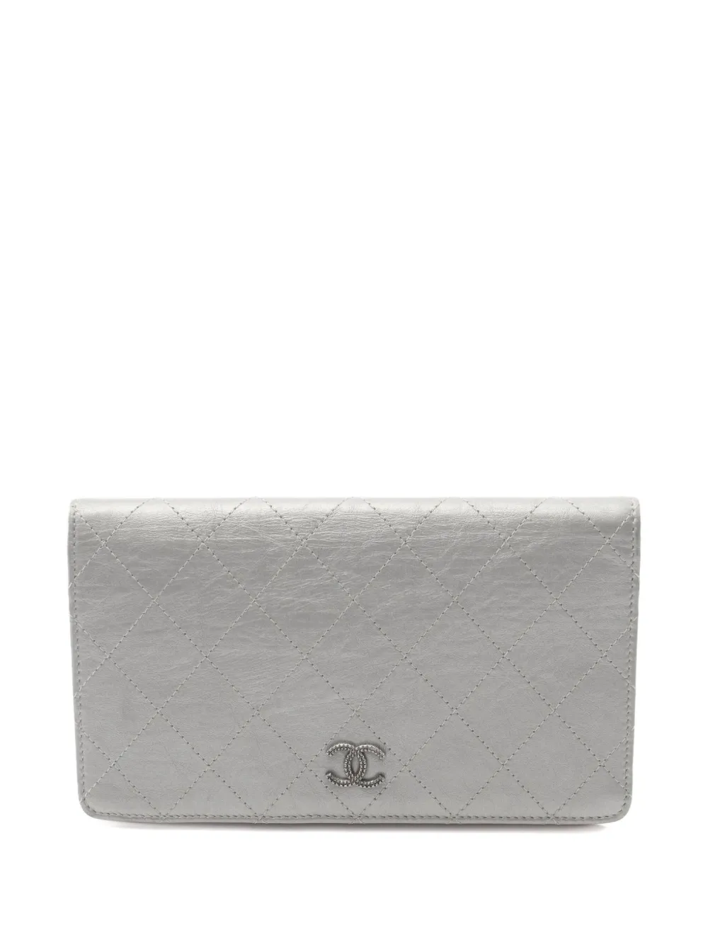 CHANEL Pre-Owned 2011 quilted leather wallet - グレー CHANEL Pre-Owned 2011 quilted leather wallet - グレー