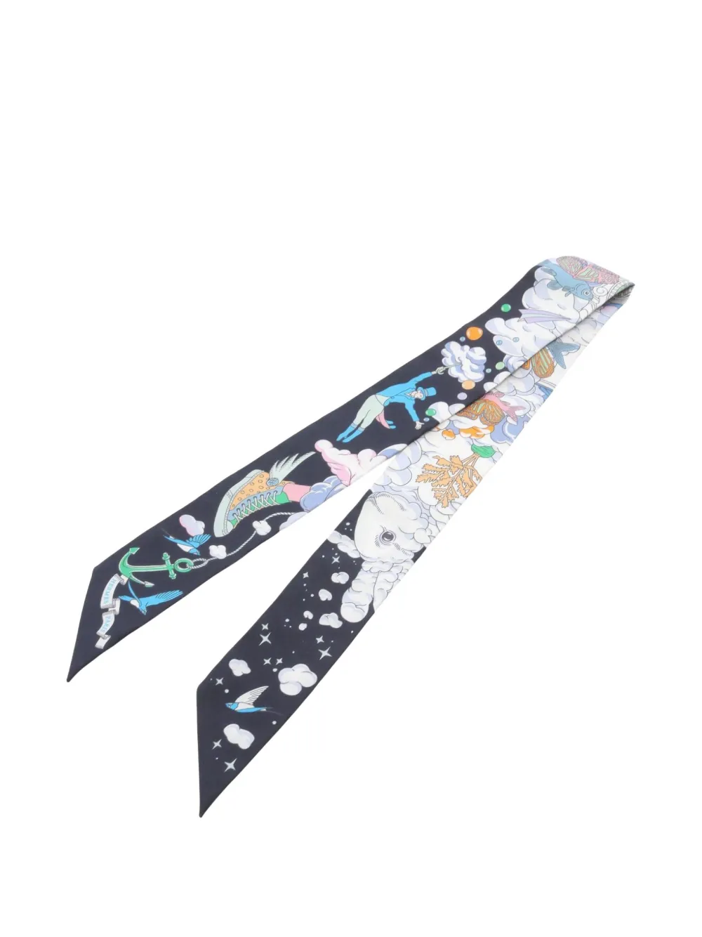 Hermès Pre-Owned 2023 clouds animals silk scarf | Image 2