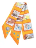 Hermès Pre-Owned 2020s Twilly Story scarf - Orange