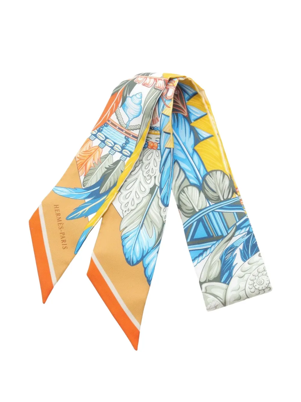 Hermès Pre-Owned 2020s Danse Pacifique scarf | Yellow | Image 1