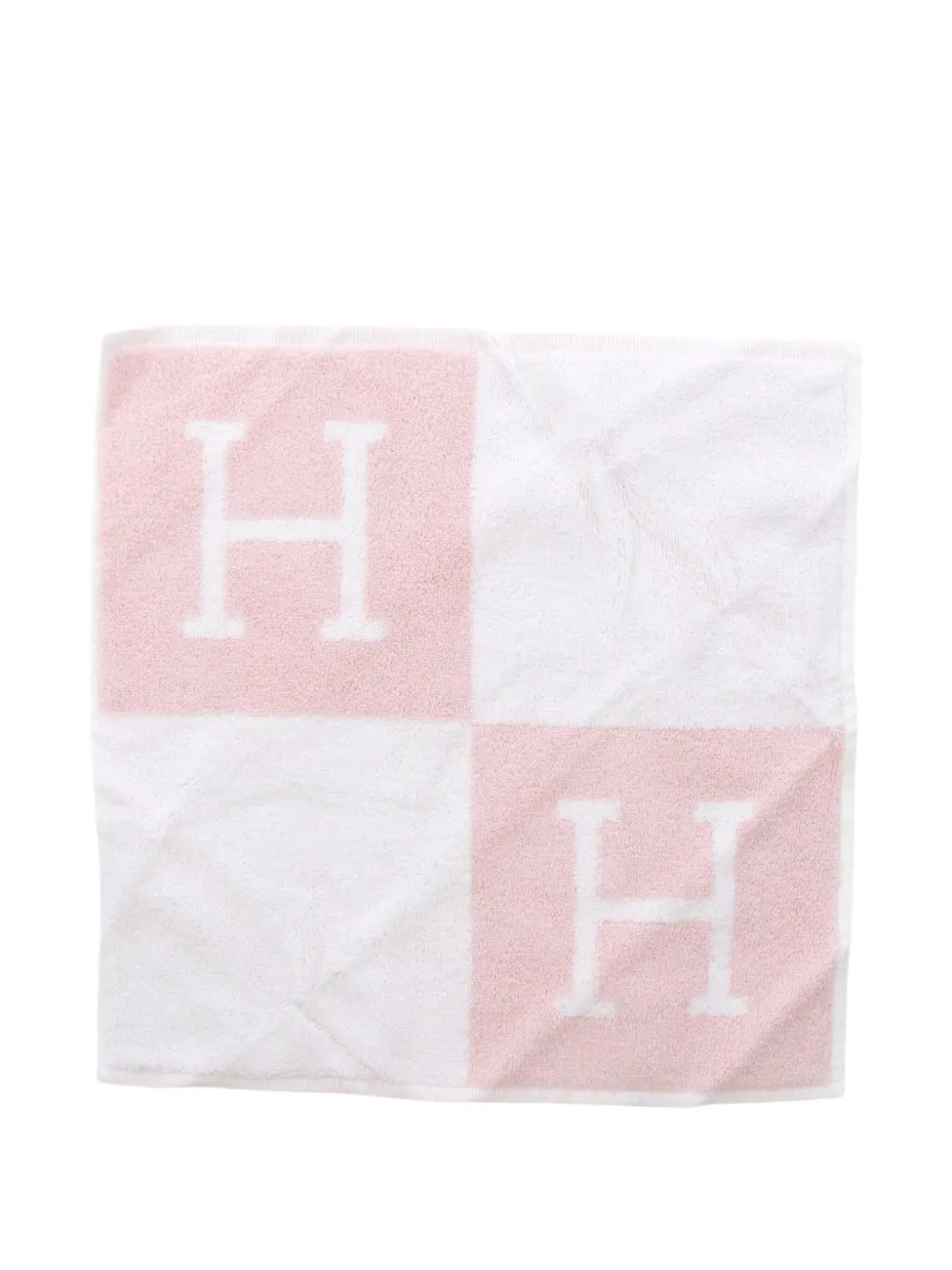 Hermès Pre-Owned 2020s Avalon check-pattern towel | Pink | Image 1