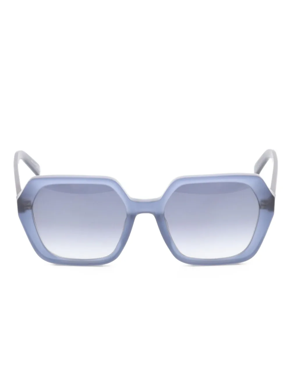 Christian Dior Pre-Owned 2020s ジオメトリックフレーム サングラス - ブルー Christian Dior Pre-Owned 2020s ジオメトリックフレーム サングラス - ブルー