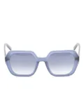 Christian Dior Pre-Owned 2020s geometric-frame sunglasses - Blue