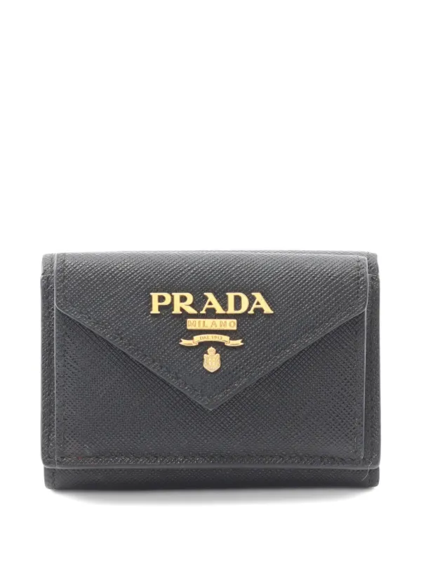 Trifold Prada Portemonnaie Saffiano Prada 1MH176 Saffiano Leather