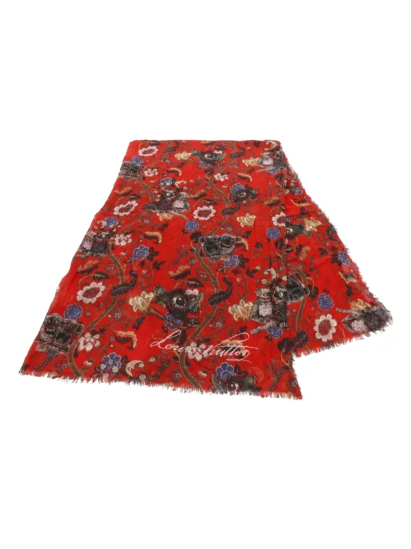 Louis Vuitton Pre-Owned x Chapman Brothers 2000s Cashmere Scarf