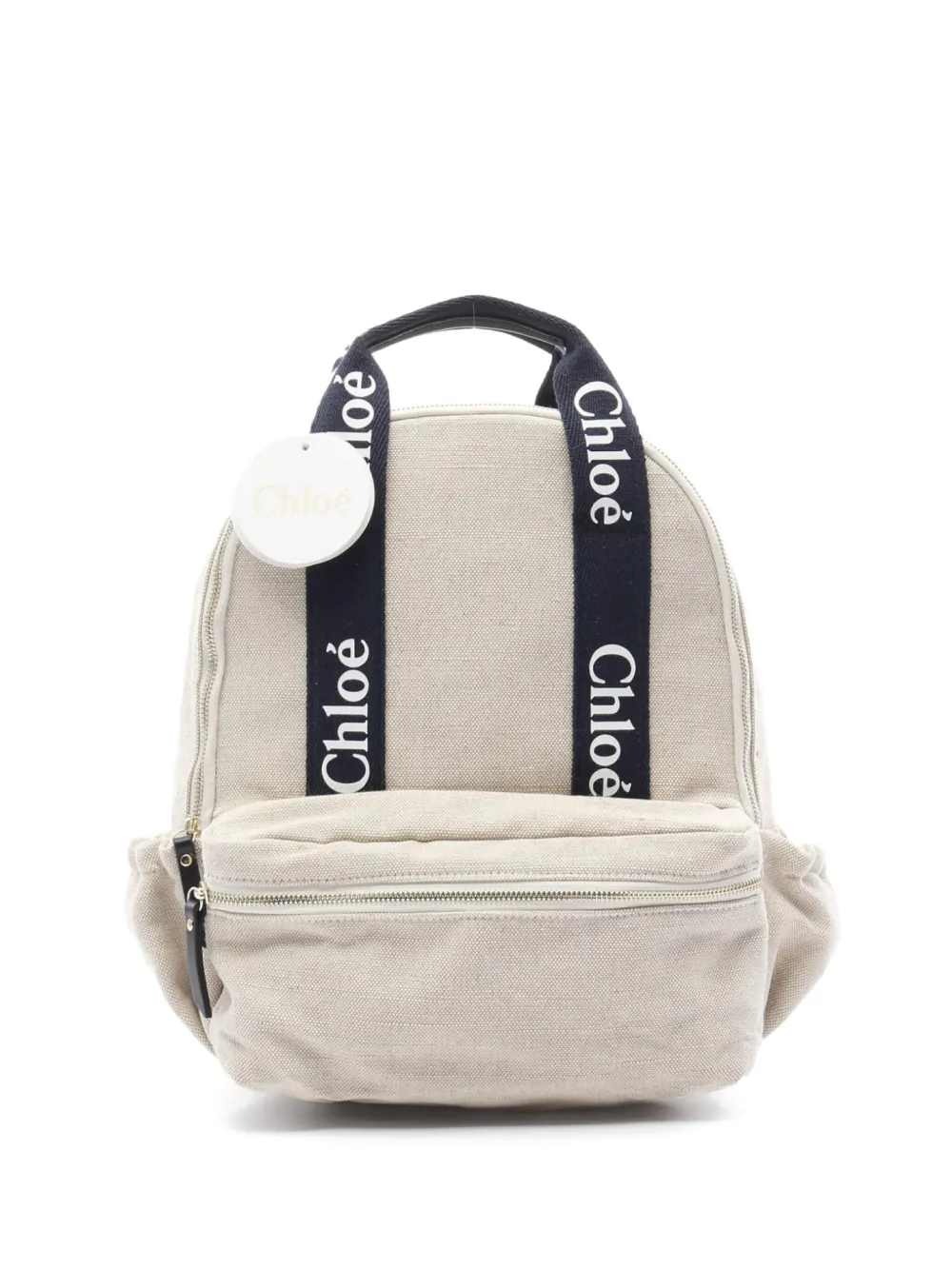 Chloé Pre-Owned 2020s canvas leather backpack | Neutrals | Image 1