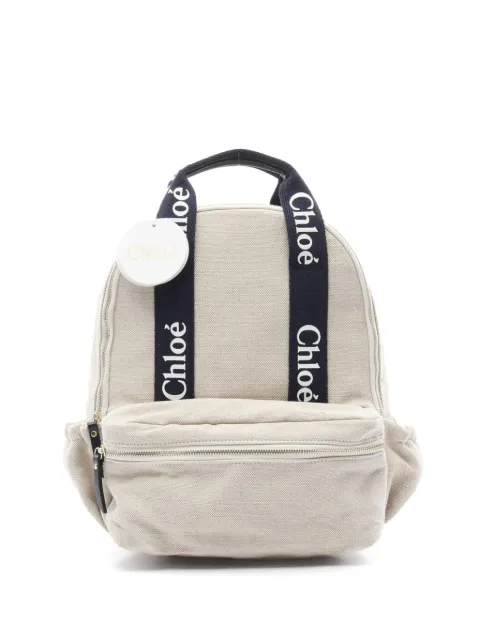Chloé Pre-Owned 2020s canvas leather backpack