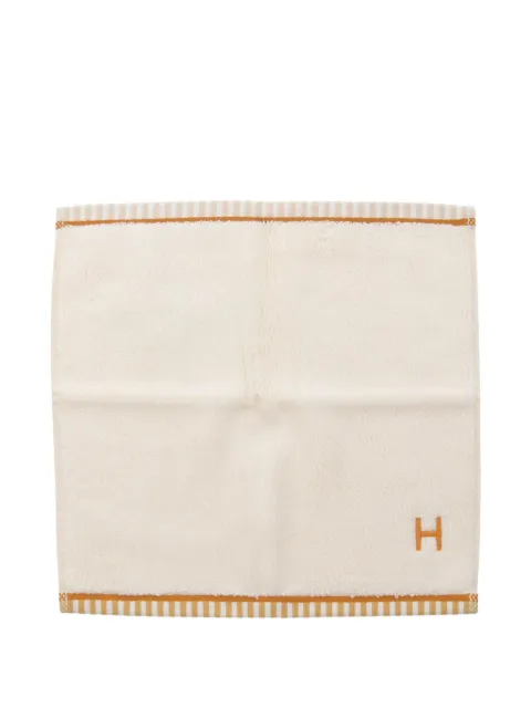 Hermès Pre-Owned 2020s stripe embroidery towel