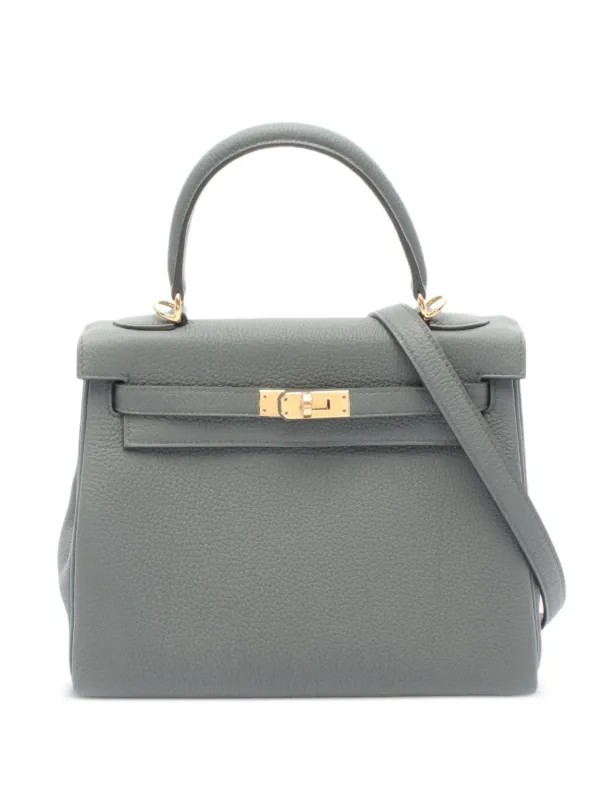 Hermès Pre-Owned Borsa a Mano Kelly 25 In Pelle 2025 Grigio