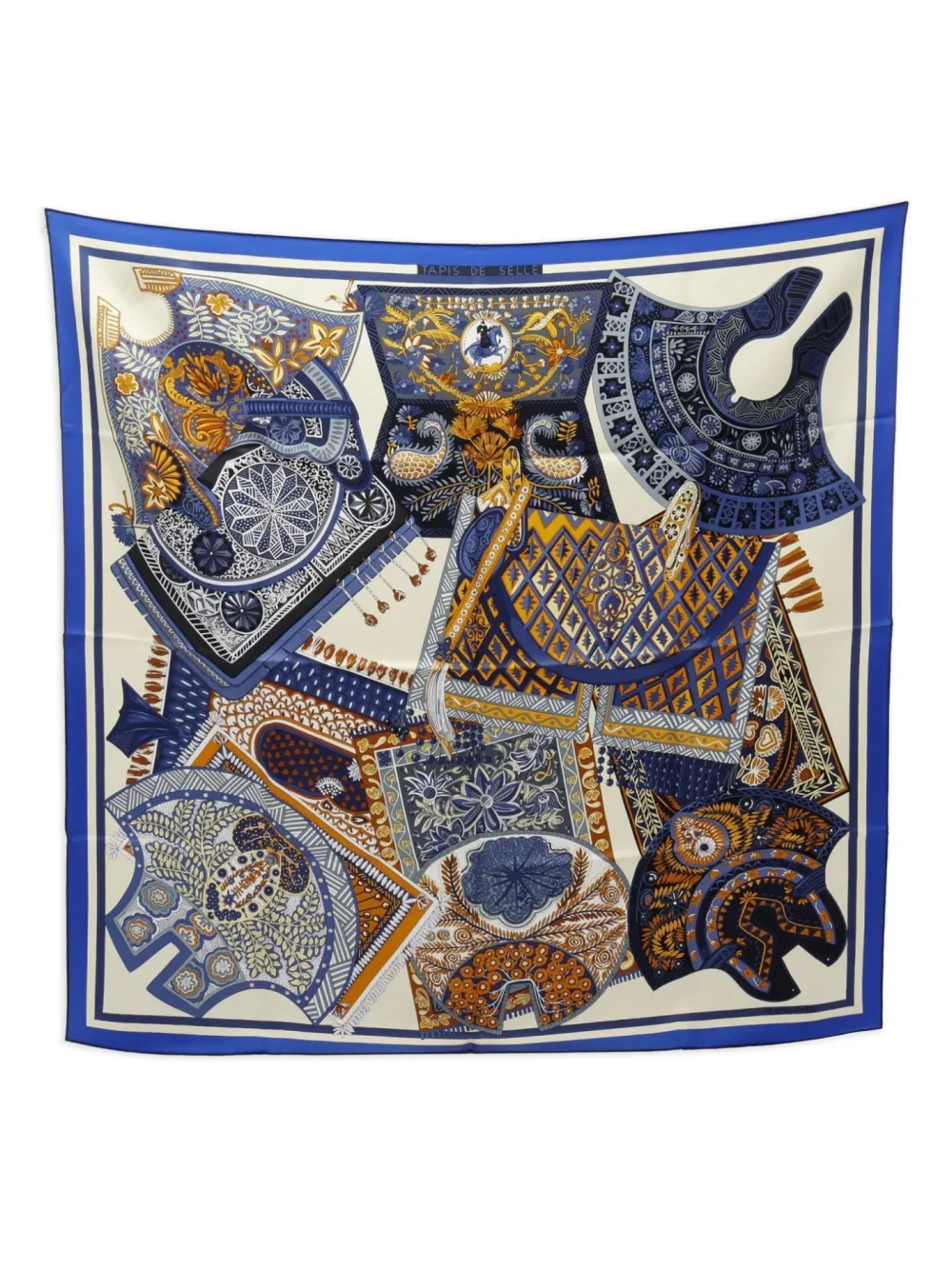 Hermès Pre-Owned 2020s Tapis Selle scarf | Blue | Image 1