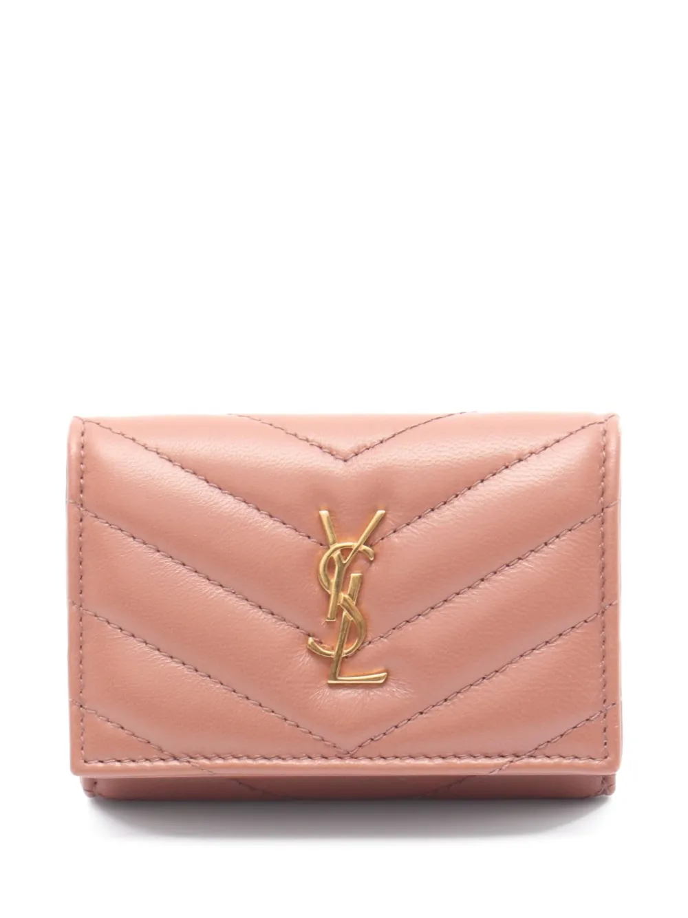 Saint Laurent Pre-Owned 2010's Cassandre Fragments Flap leather wallet | Pink | Image 1