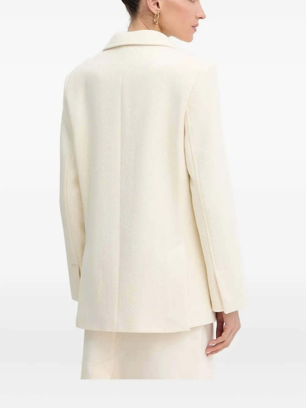 BOSS Blazer met visgraatpatroon Beige