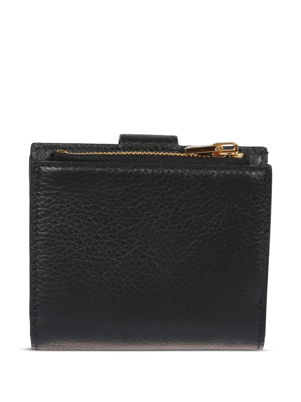 TOM FORD Leren portemonnee met drukknoop Zwart