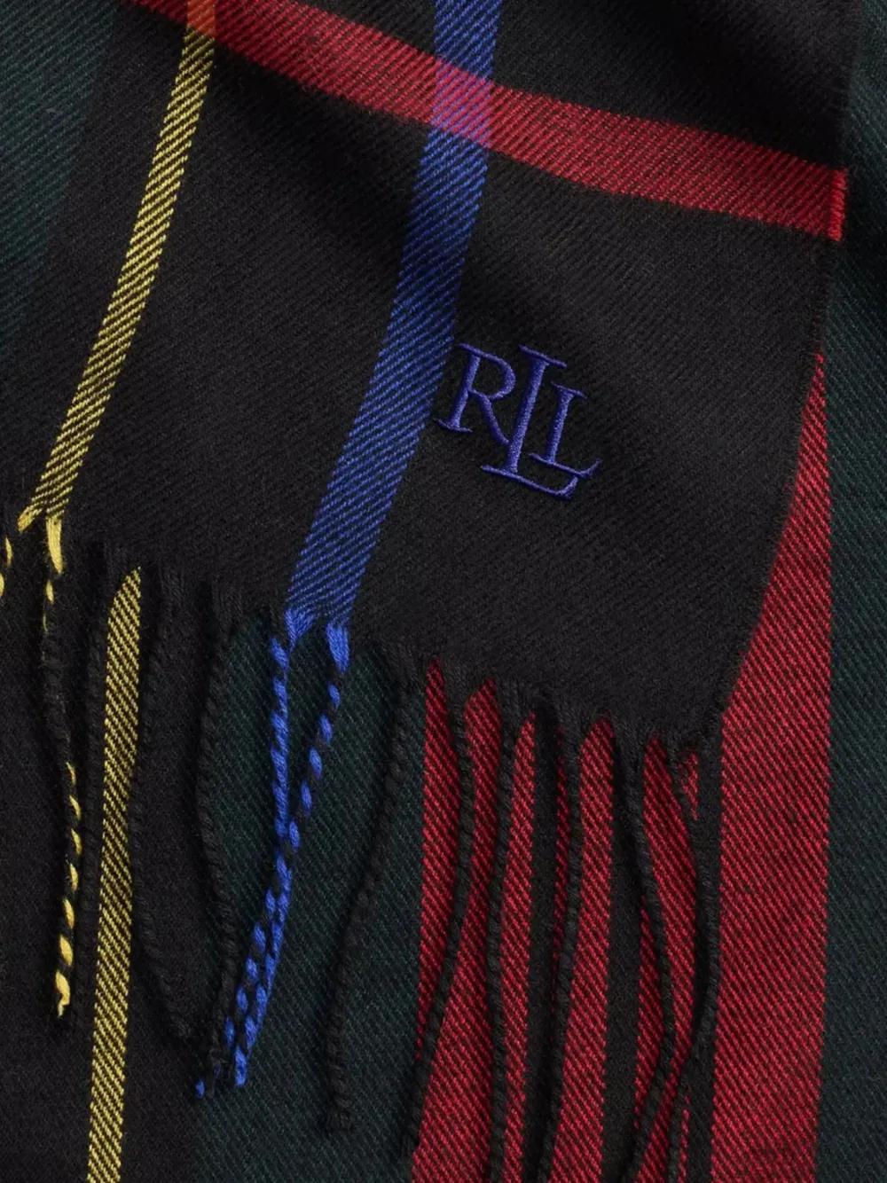 Polo Ralph Lauren tartan-check scarf - Zwart