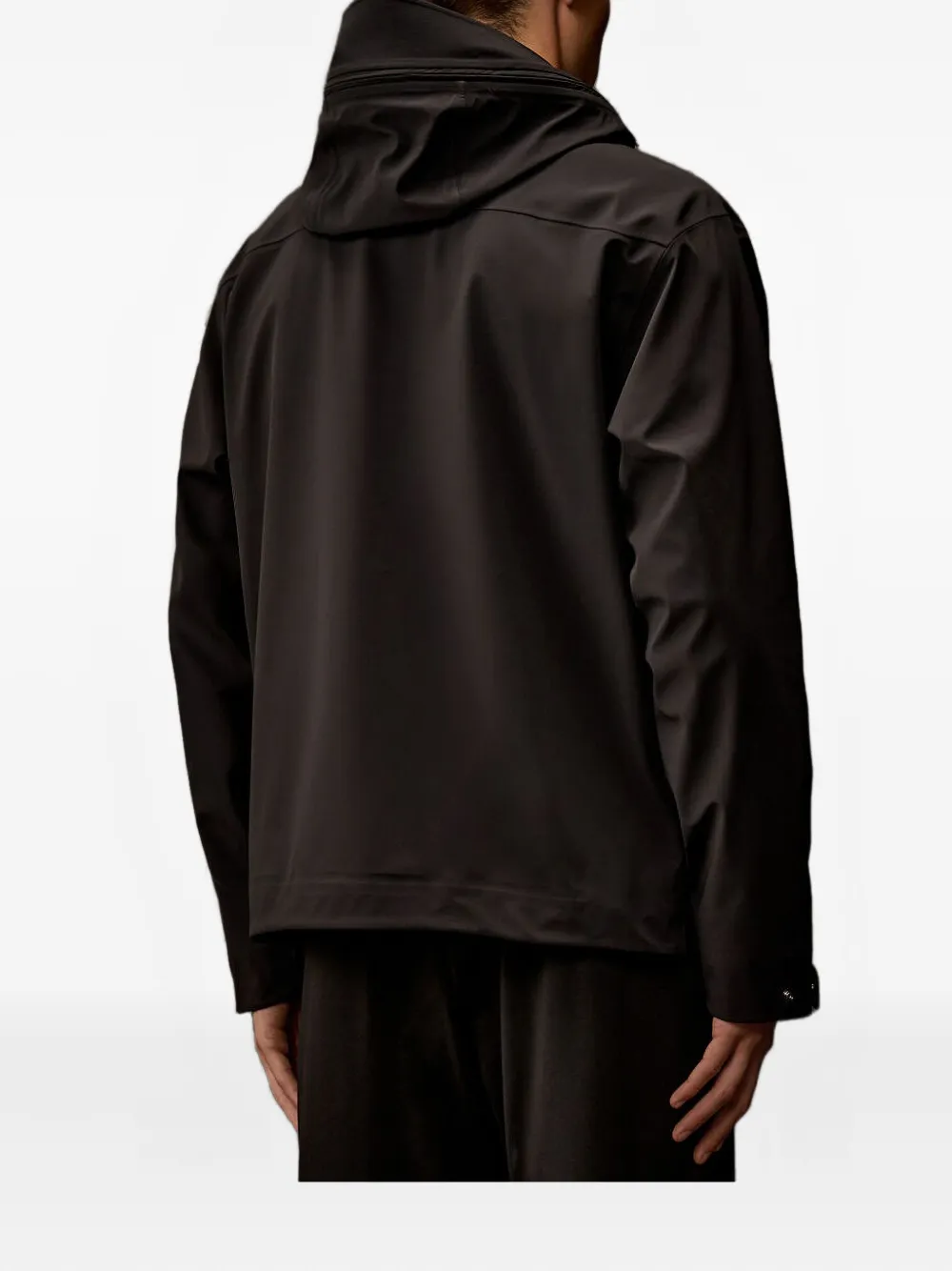 C.p. Company Metroshell Jacket With Hat In Black