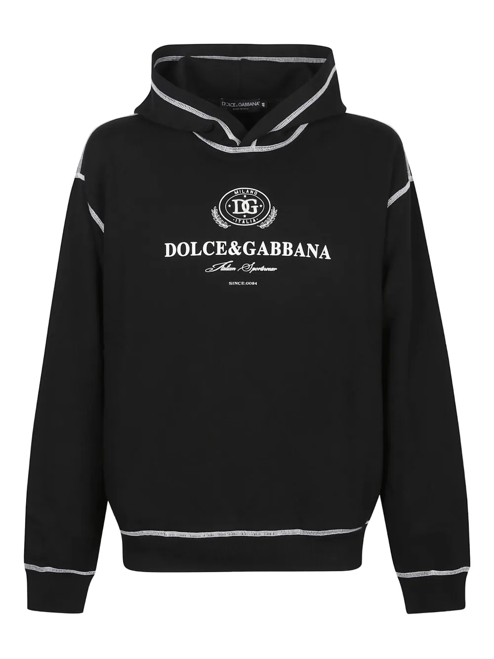 Dolce & Gabbana embroidered-logo hoodie Zwart