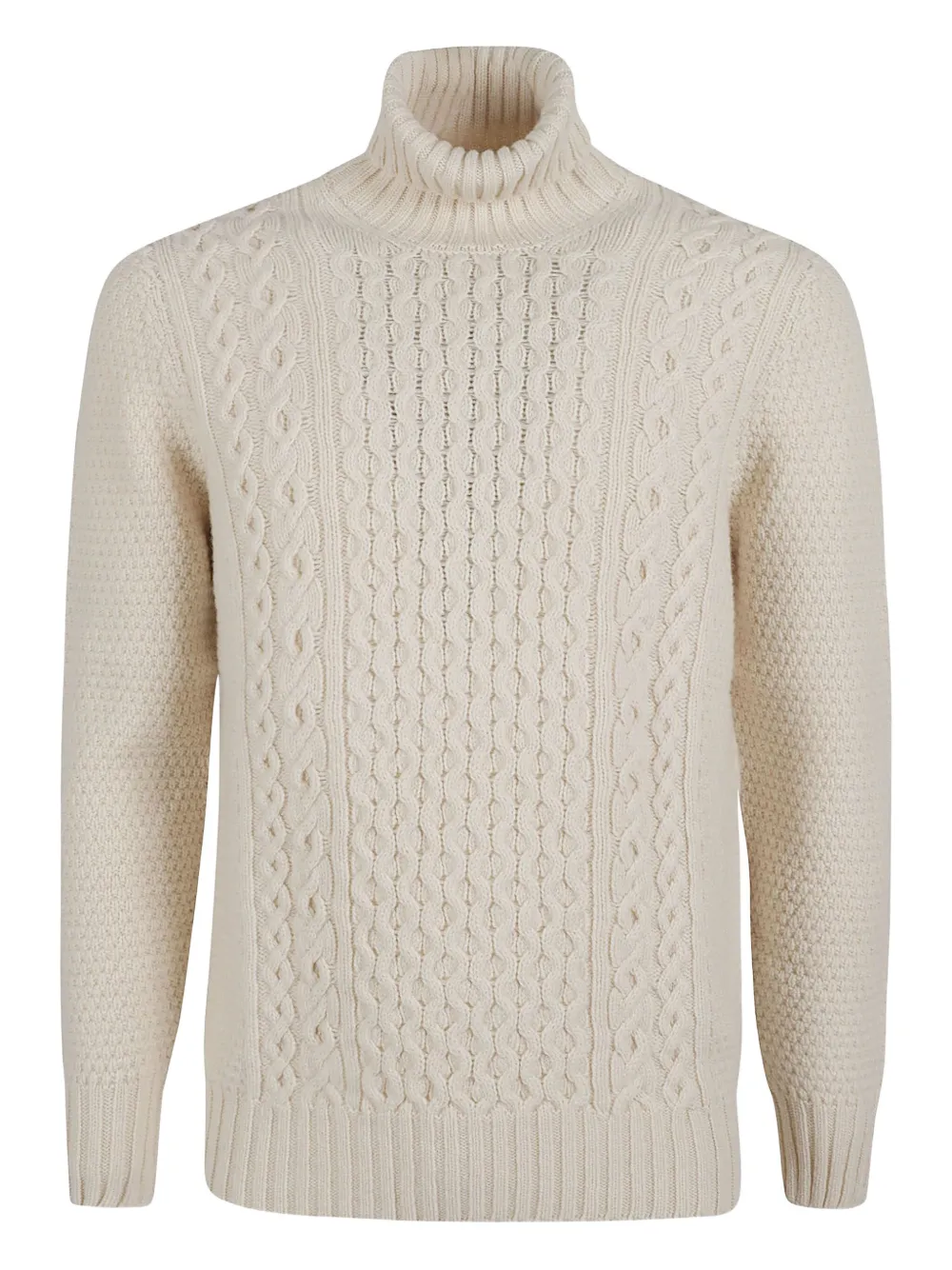 Drumohr turtleneck cable-knit sweater | Neutrals | Image 1