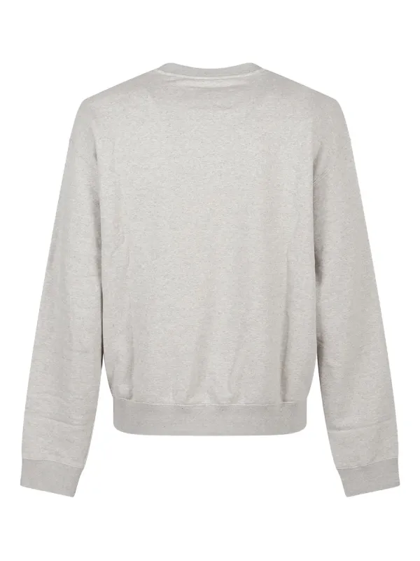 Jil Sander Crew Neck Organic Cotton Sweatshirt With Contrast