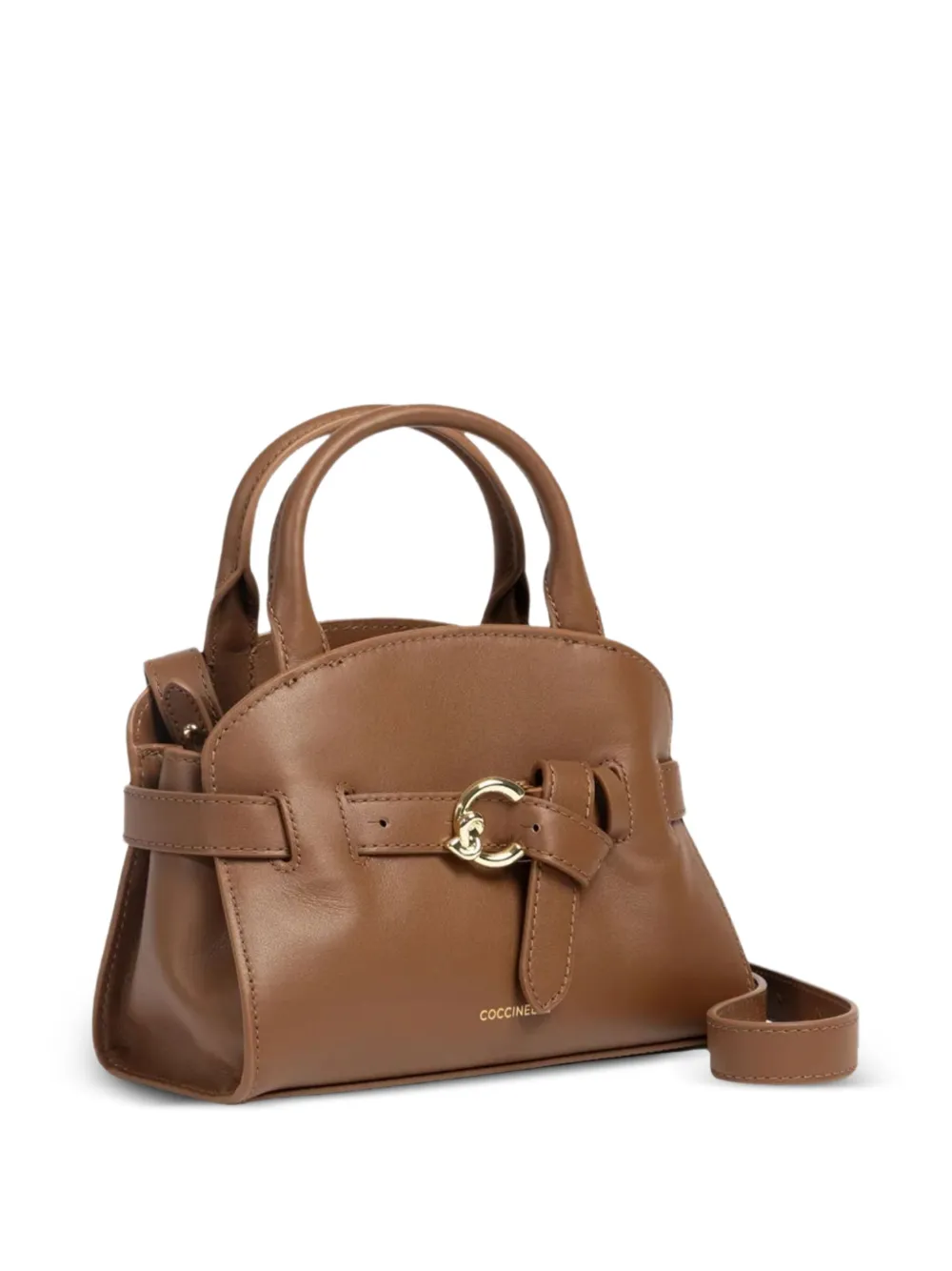 Coccinelle Shopper met handgreep en gesp - Bruin