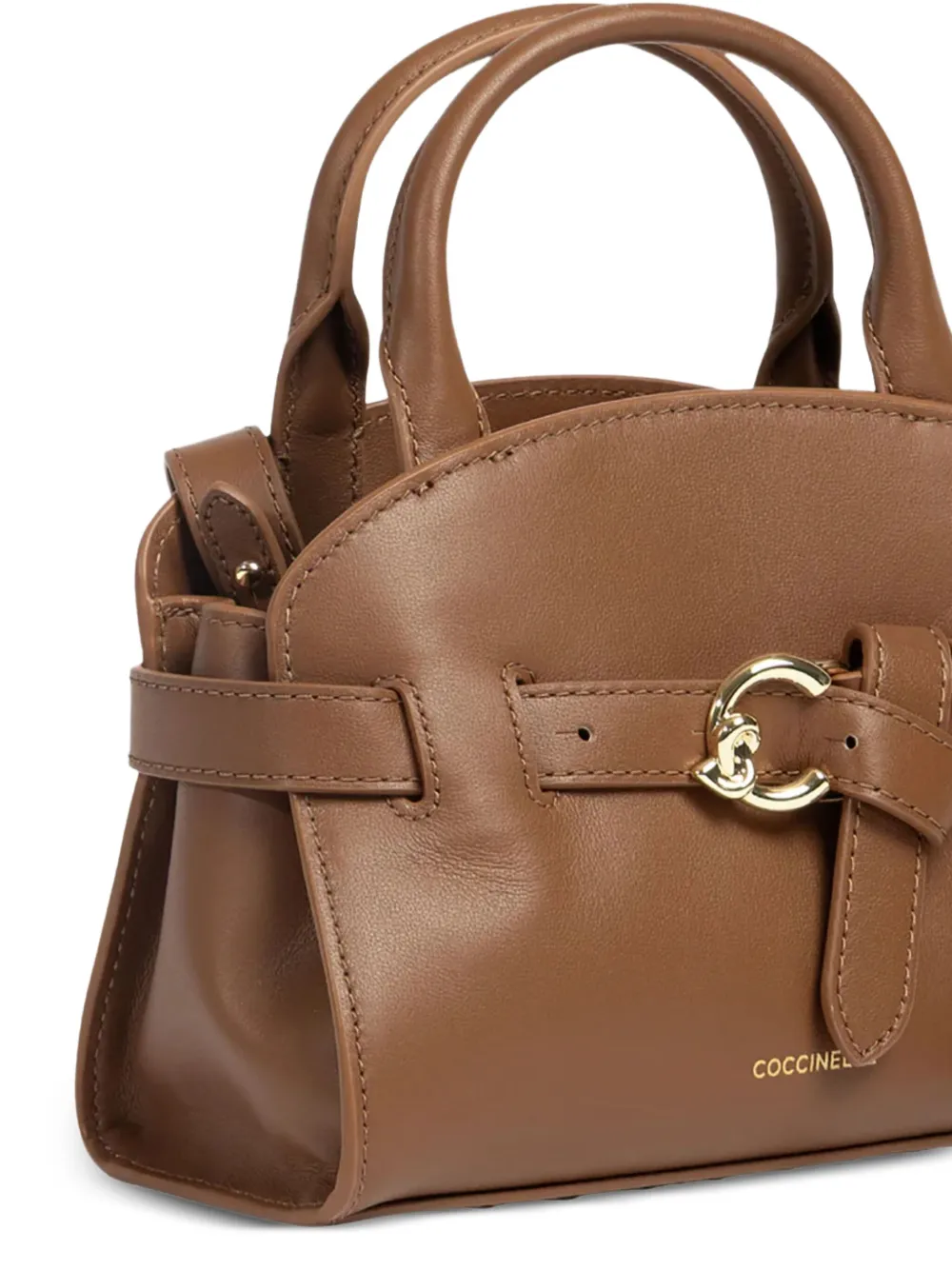 Coccinelle Shopper met handgreep en gesp Bruin