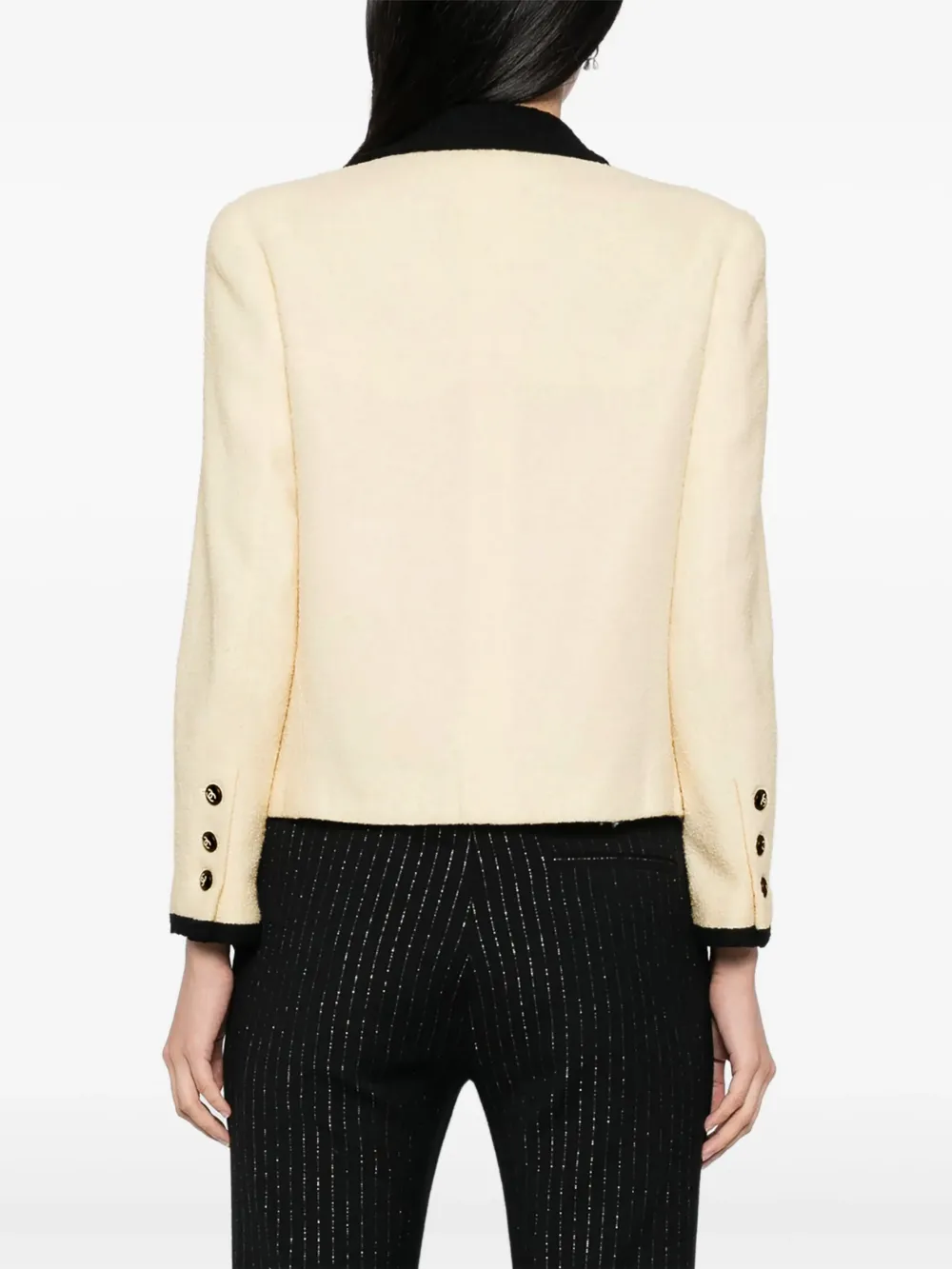Pre-owned Chanel 1996 Single Breasted Jacket In Neutral