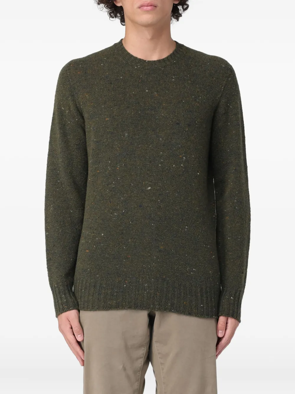 Drumohr speckled round-neck sweater | Green | Image 1