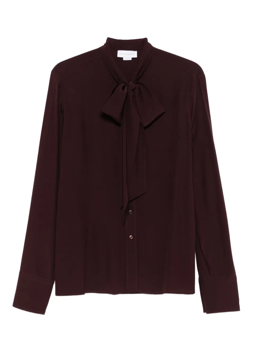 Stella Mccartney Tie Silk-chiffon Shirt In Burgundy