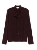 Stella McCartney bow-tie silk shirt - Red