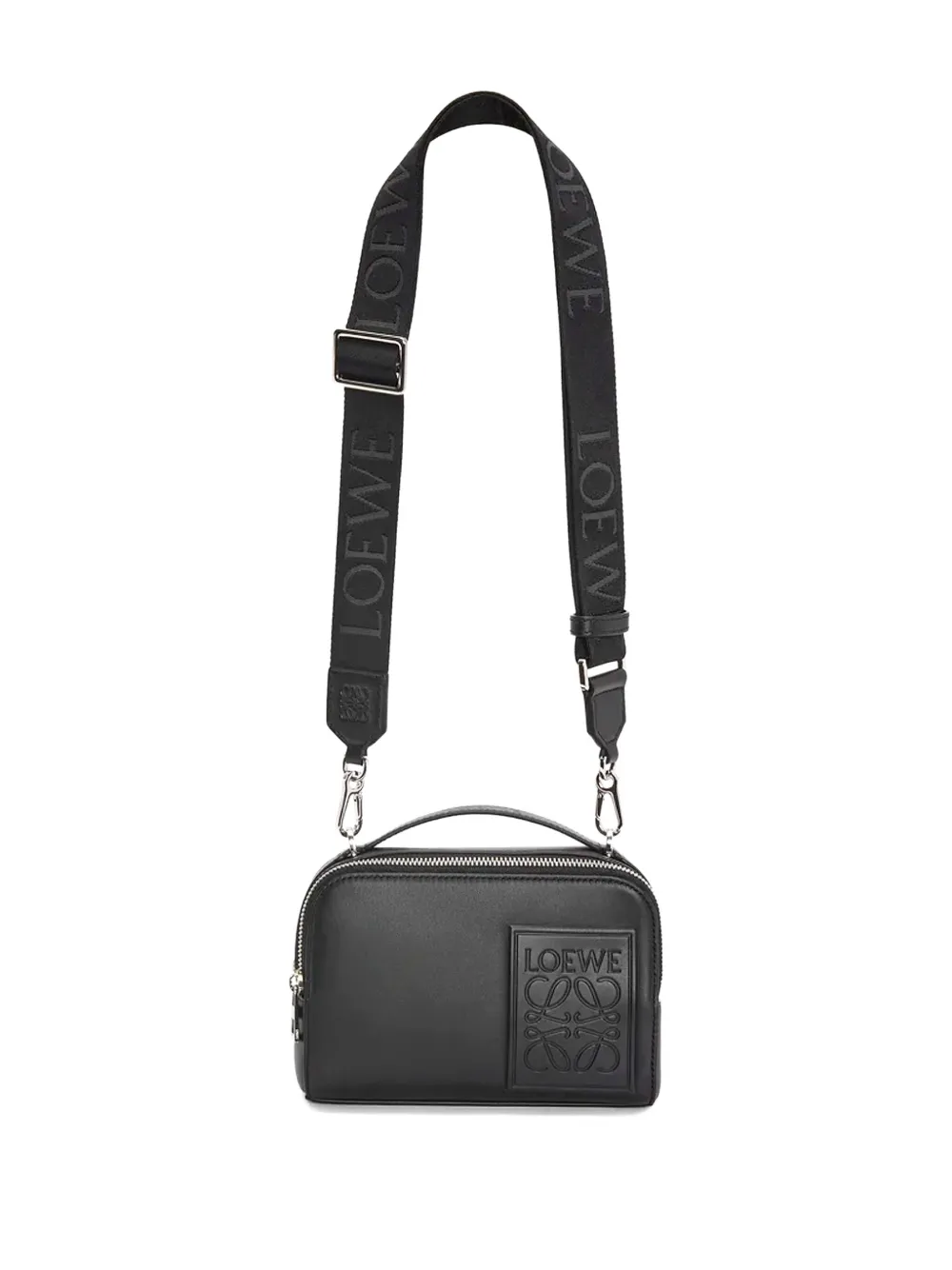 LOEWE Tas met handvat en logoplakkaat Zwart