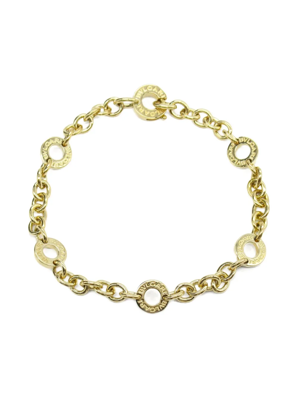 Bvlgari Pre-Owned 2010s 18K yellow gold chain-link bracelet - ゴールドトーン Bvlgari Pre-Owned 2010s 18K yellow gold chain-link bracelet - ゴールドトーン