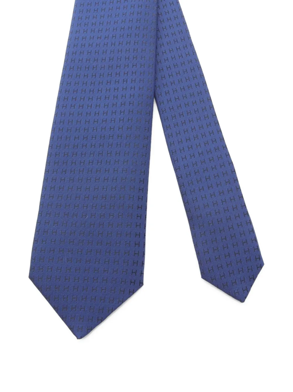 Hermès Pre-Owned 2020s logo-jacquard silk tie | Image 2