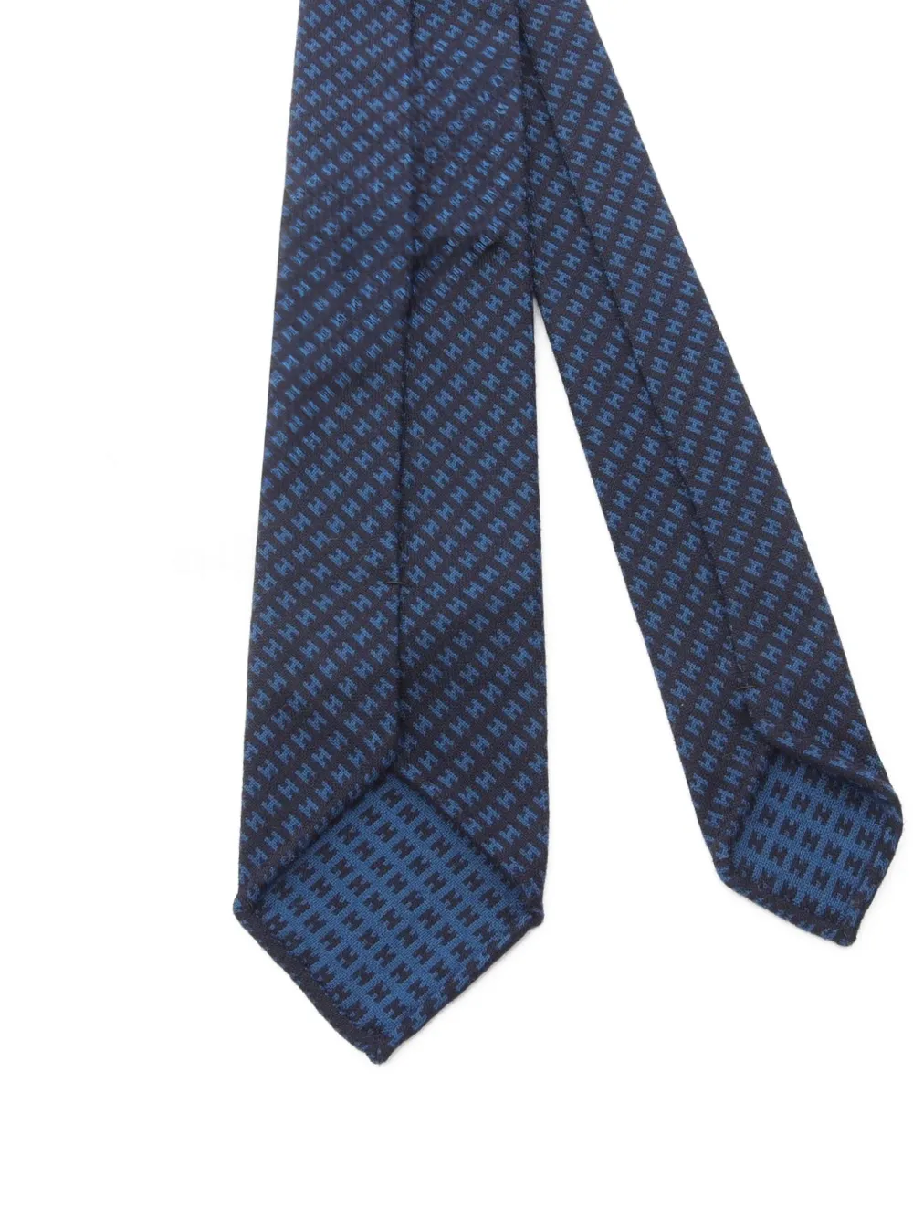 Hermès Pre-Owned 2020s H-pattern wool tie | Image 2