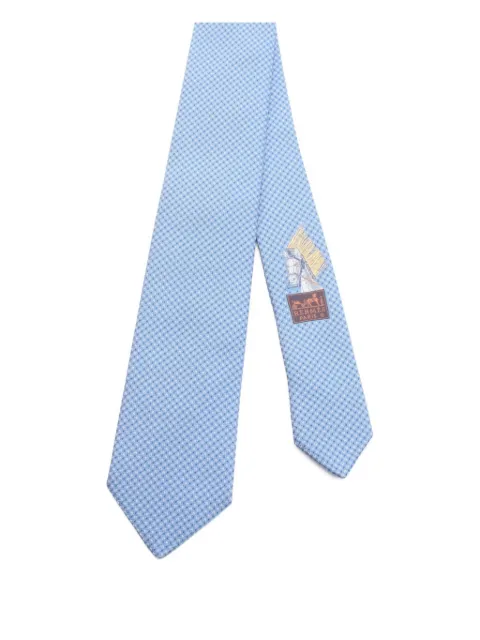 Hermès Pre-Owned 2020s patterned silk tie