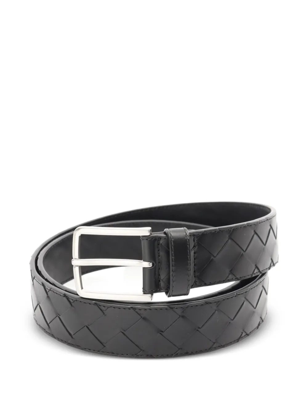 Bottega Veneta Pre-Owned 2020s Intrecciato leather belt | Black | Image 1