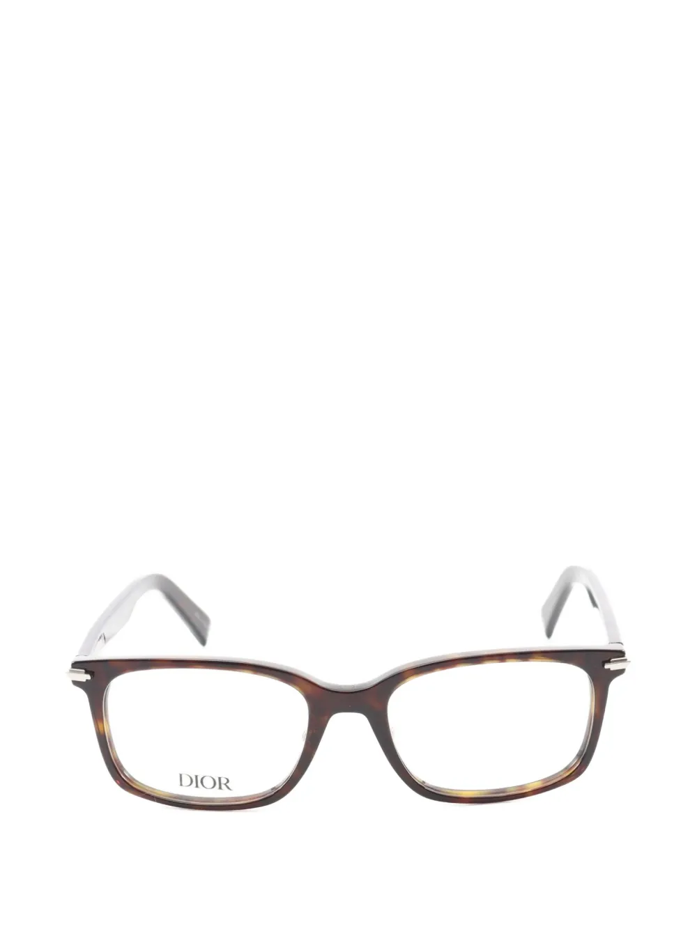 Christian Dior Pre-Owned 2020s スクエア眼鏡フレーム - ブラウン Christian Dior Pre-Owned 2020s スクエア眼鏡フレーム - ブラウン