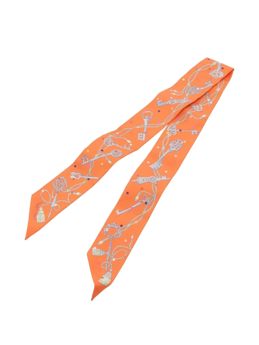 Hermès Pre-Owned 2020s Twilly Les Cles a Pois | Image 2