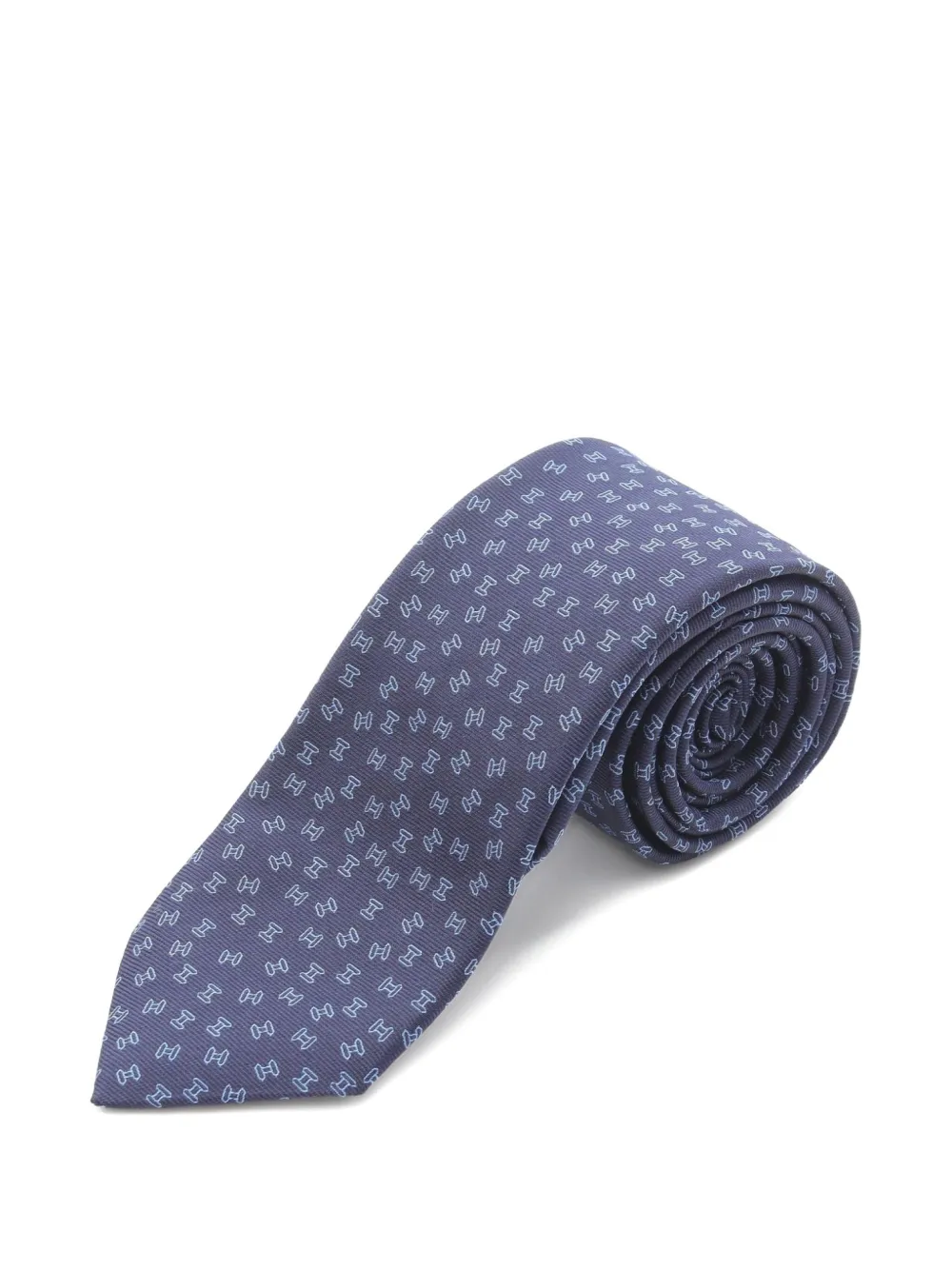 Hermès Pre-Owned 2020s H-pattern silk tie | Image 2