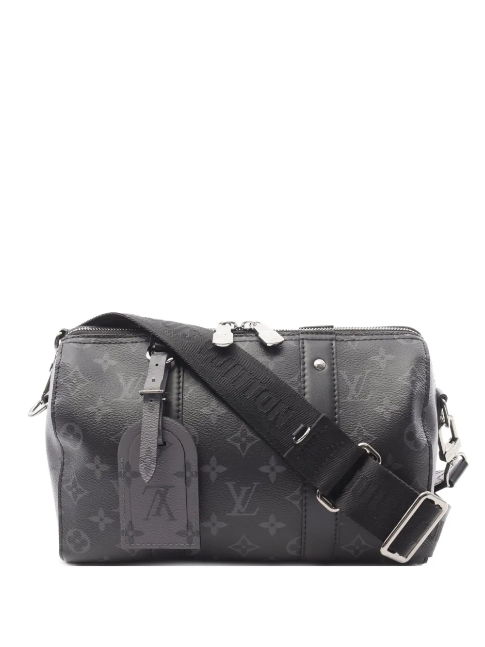 Louis Vuitton Pre-Owned 2021 シティ キーポル モノグラム エクリプス リバース ショルダーバッグ - グレー Louis Vuitton Pre-Owned 2021 シティ キーポル モノグラム エクリプス リバース ショルダーバッグ - グレー