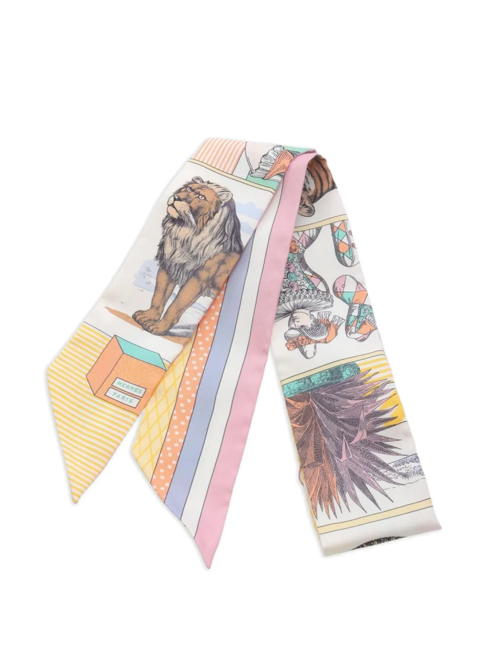 Hermès Pre-Owned 2020s Grand Theatre Nouveau scarf | White | Image 1