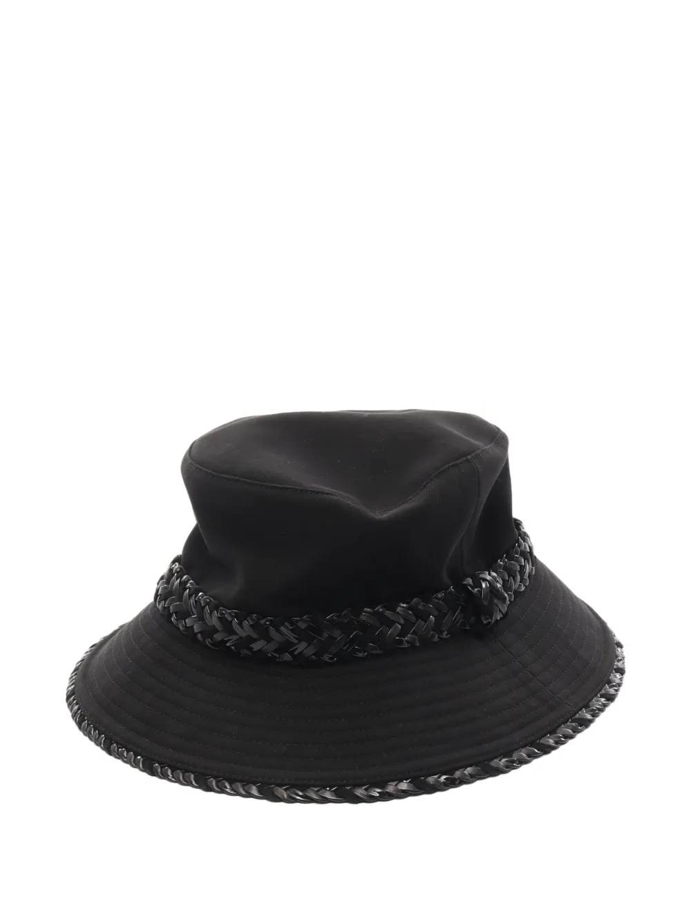 Pre-owned Hermes 2010s Leather-braid Bucket Hat