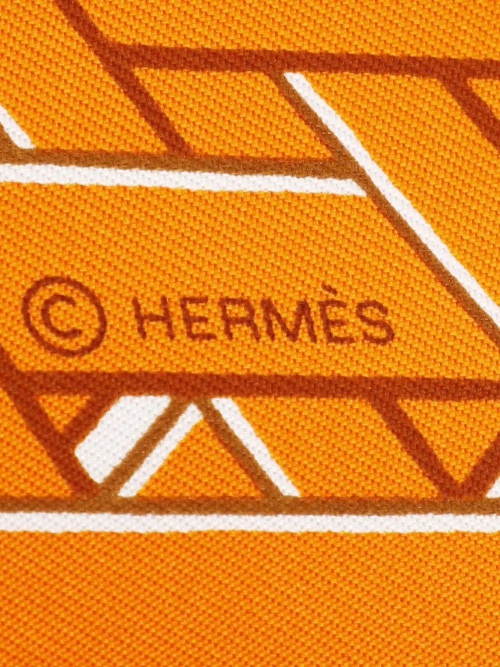 Pre-owned Hermes 2020s Carres Scarf In Orange